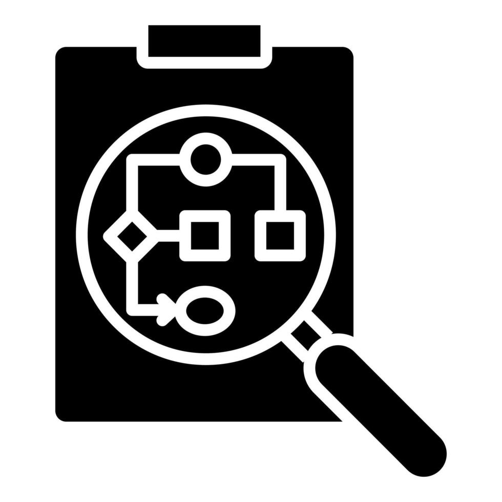 Workflow Analysis icon line illustration vector