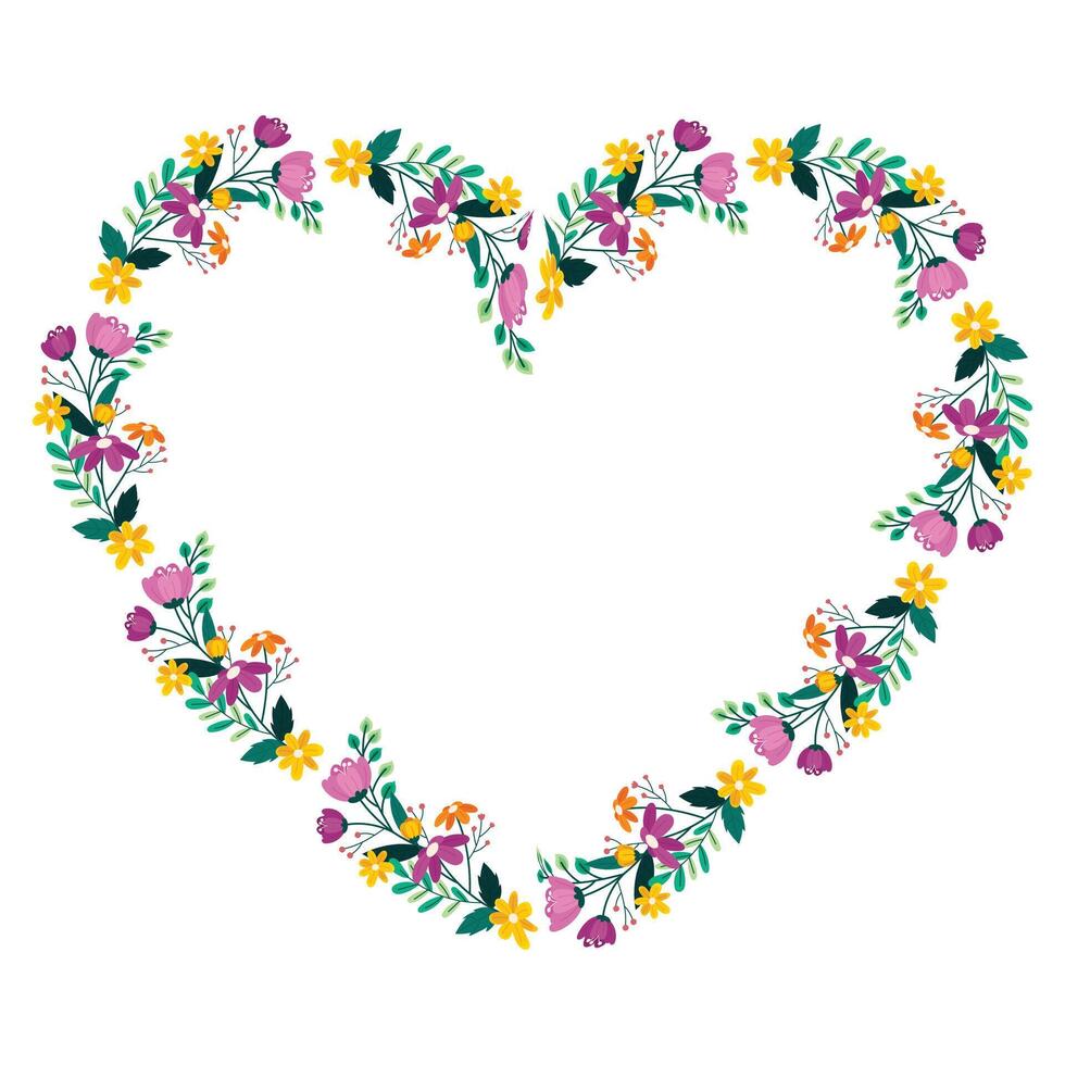 hand drawn hearts border and frame vector