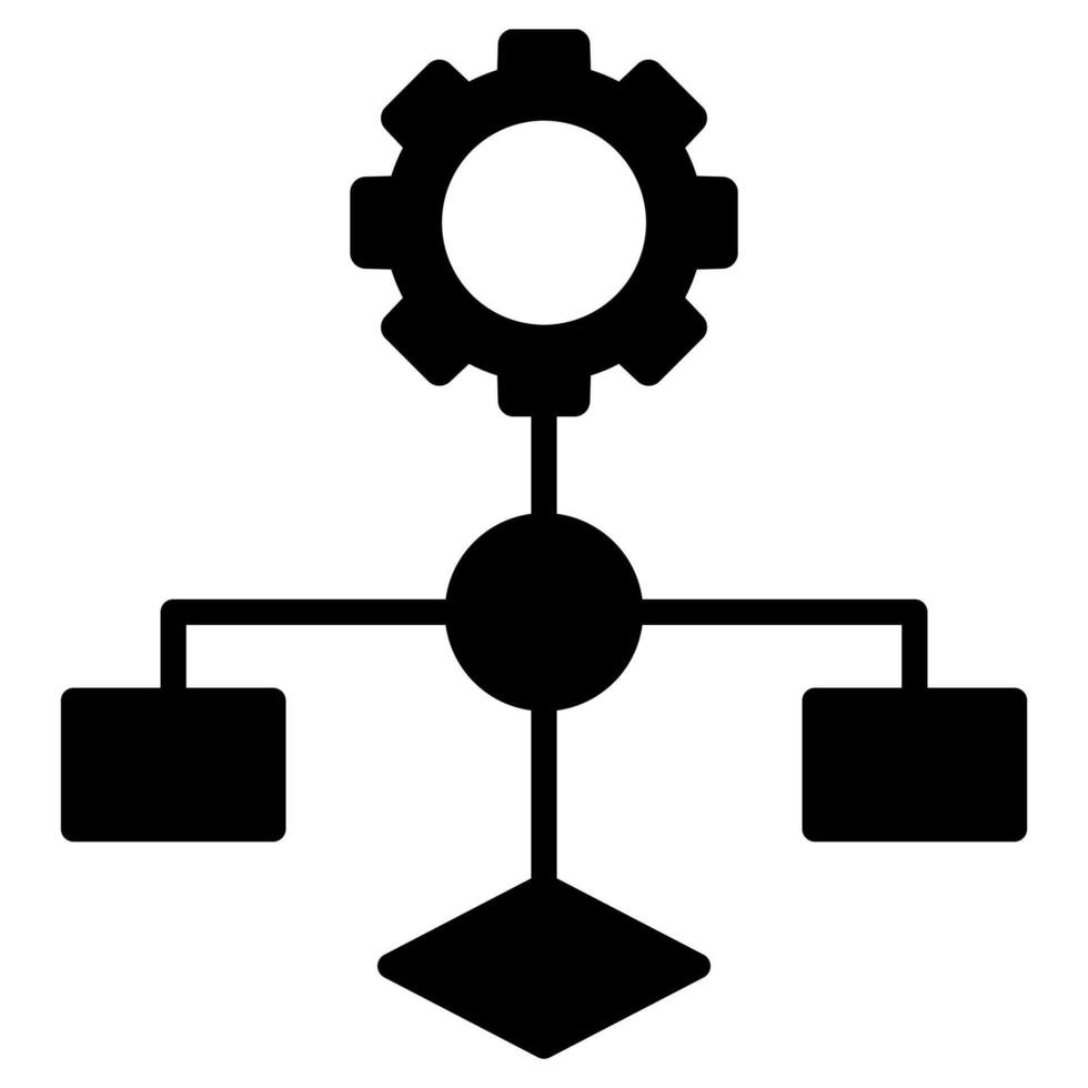 Workflow Automation icon line illustration vector