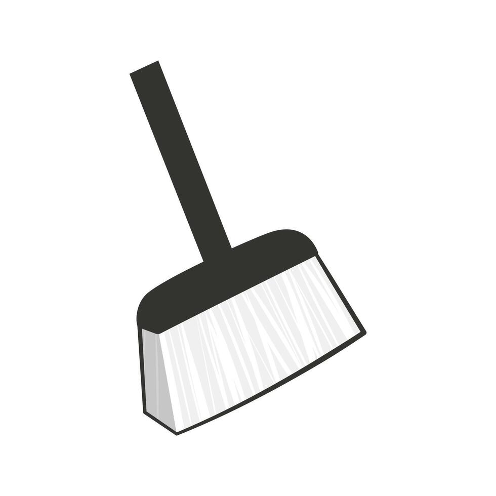 Escoba limpieza equipo utensilio icono vector