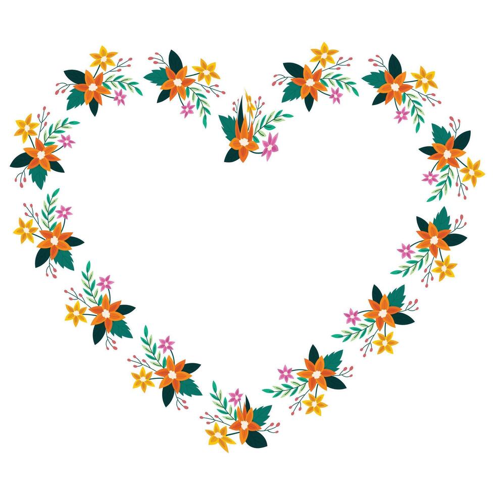 hand drawn hearts border and frame vector