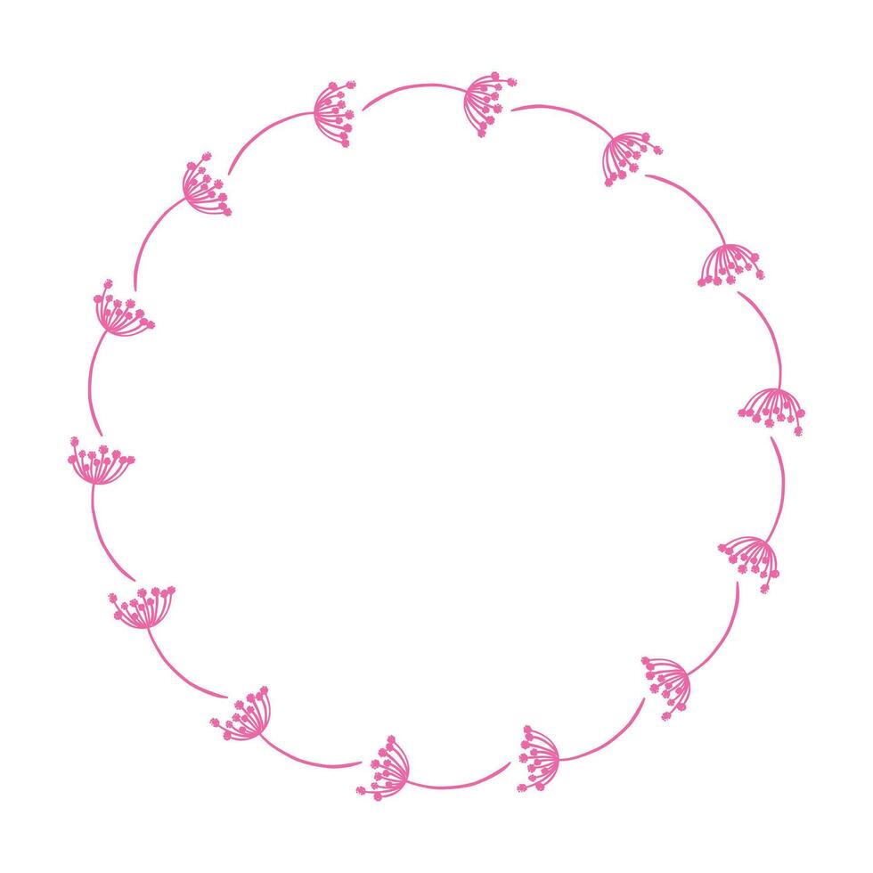 floral frame design template vector