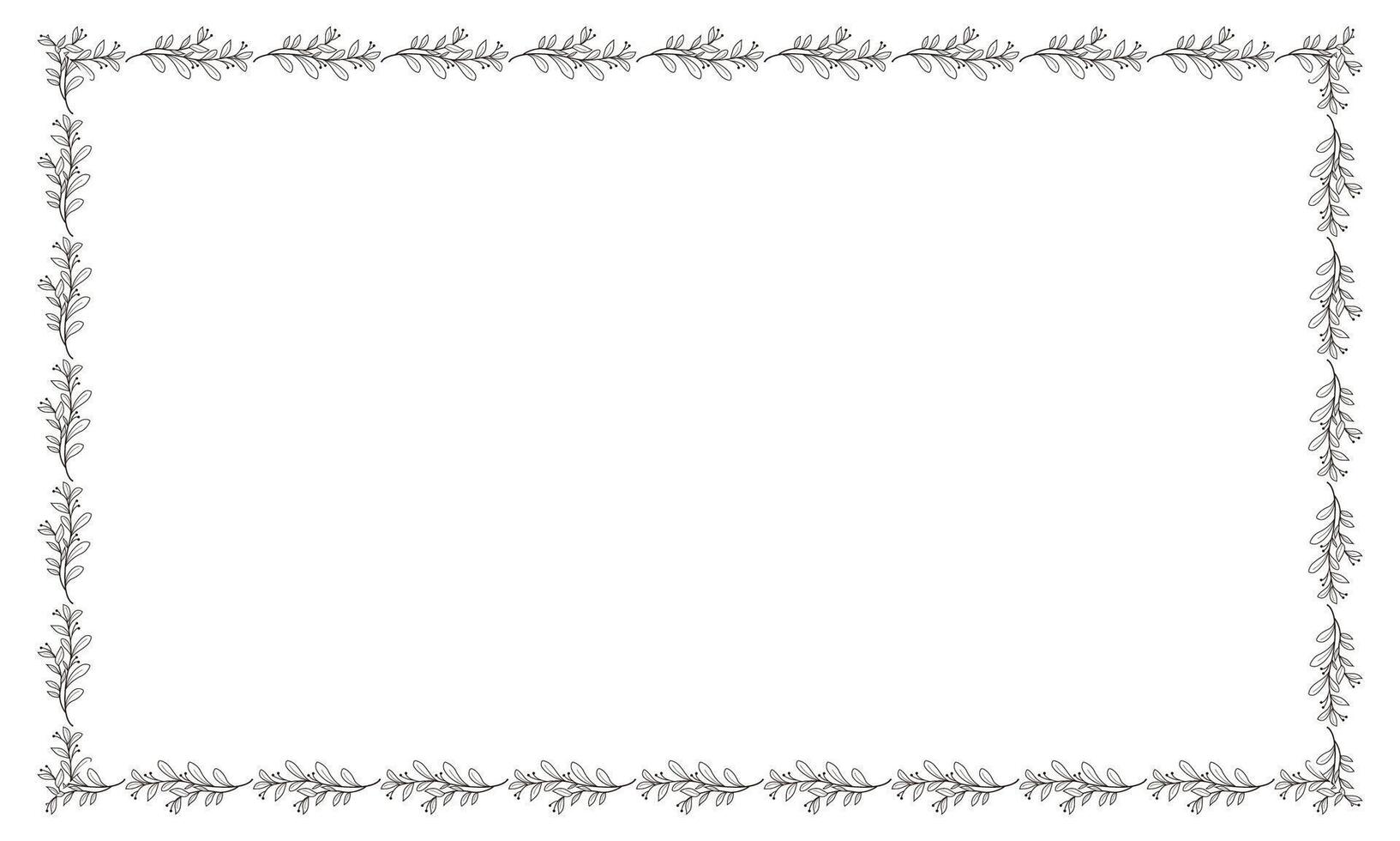 floral frame design template vector