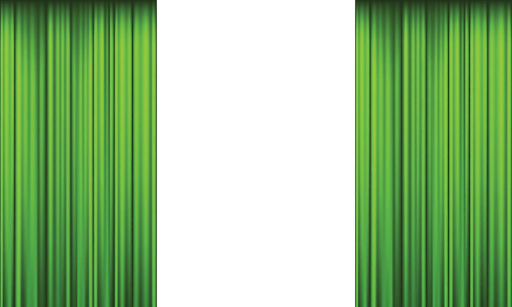 theater stage green curtains realistic vector