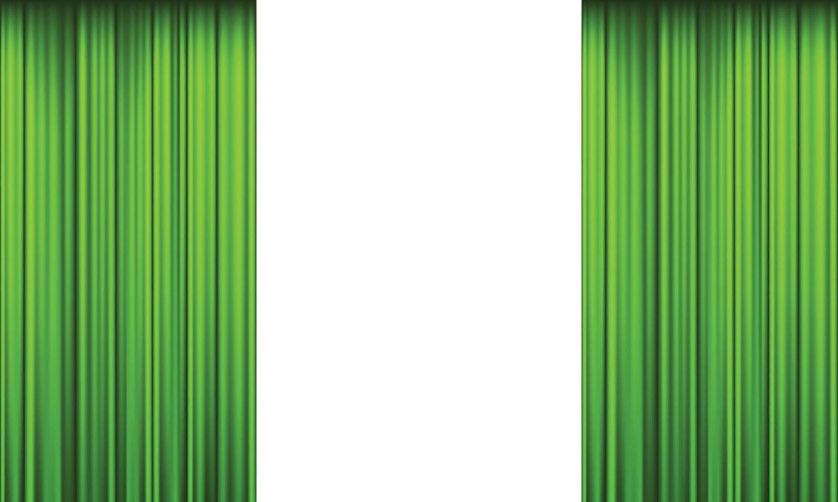 theater stage green curtains realistic vector