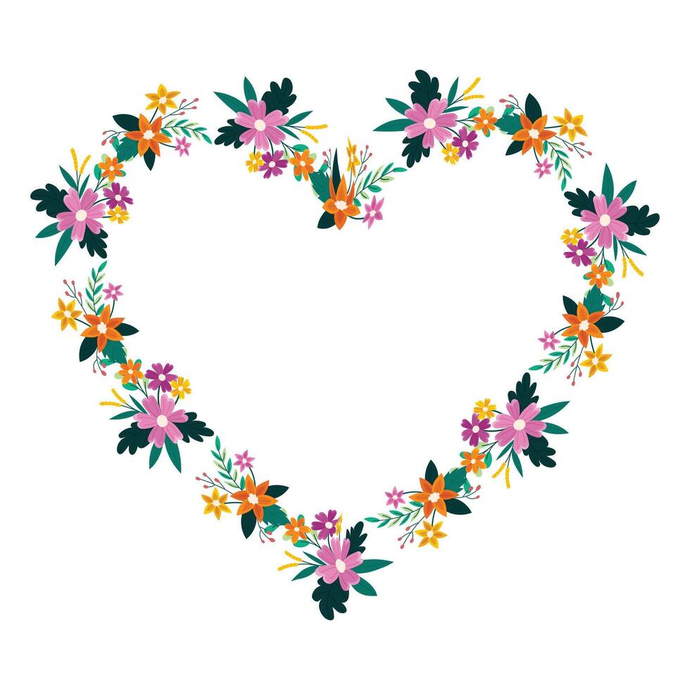 hand drawn hearts border and frame vector