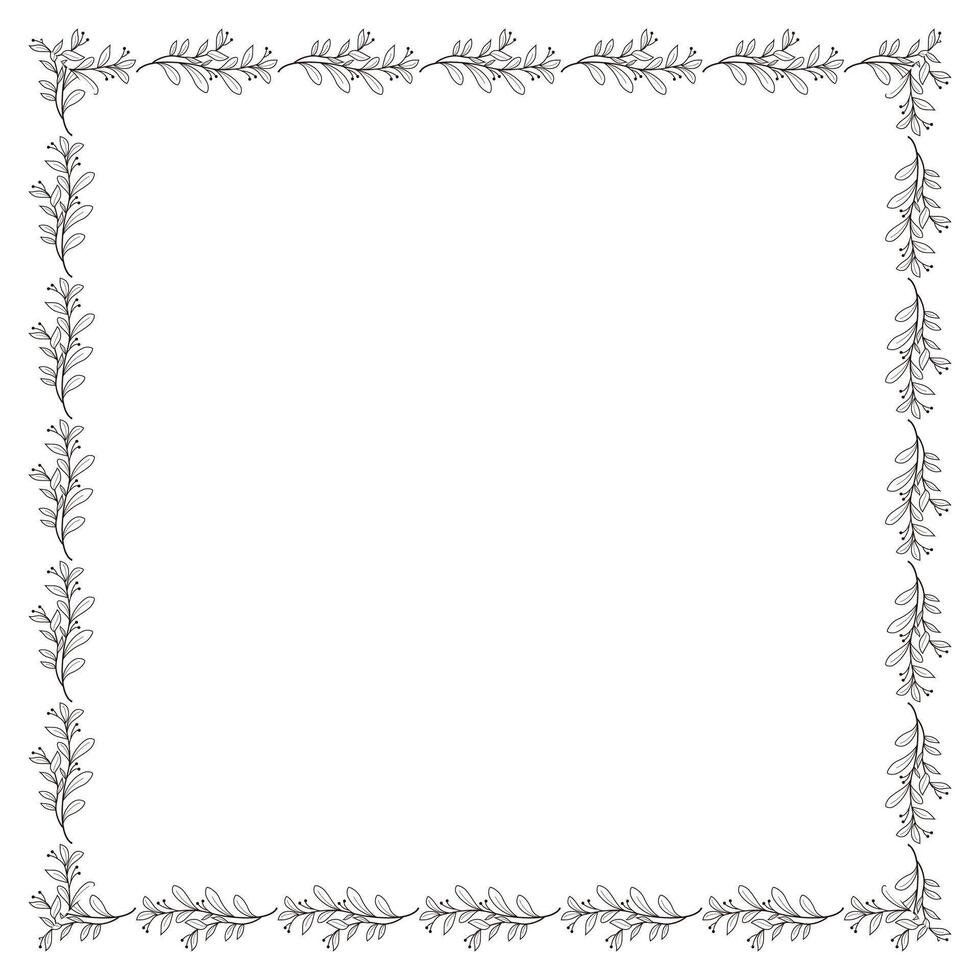 floral frame design template vector