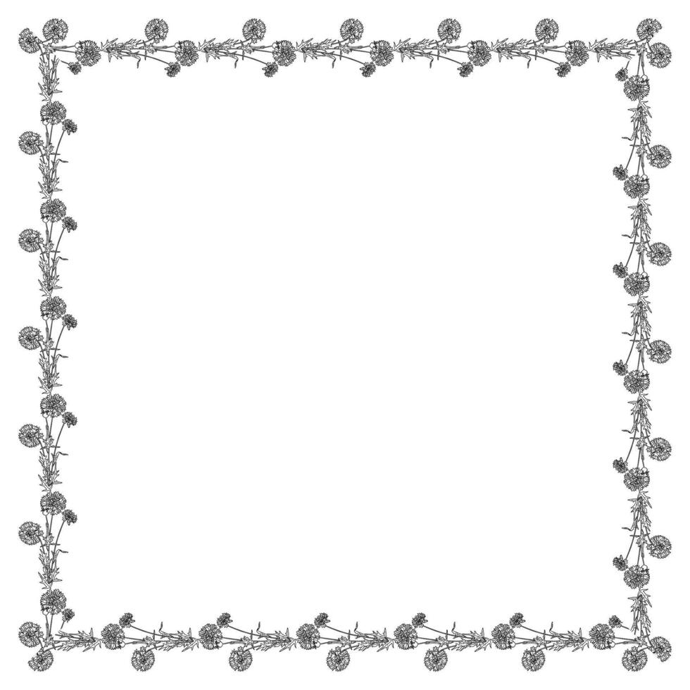 floral frame design template vector