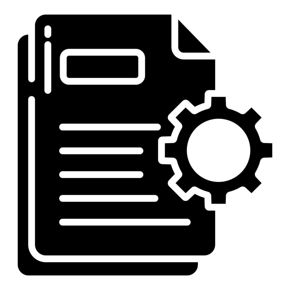 Process Documentation icon line illustration vector