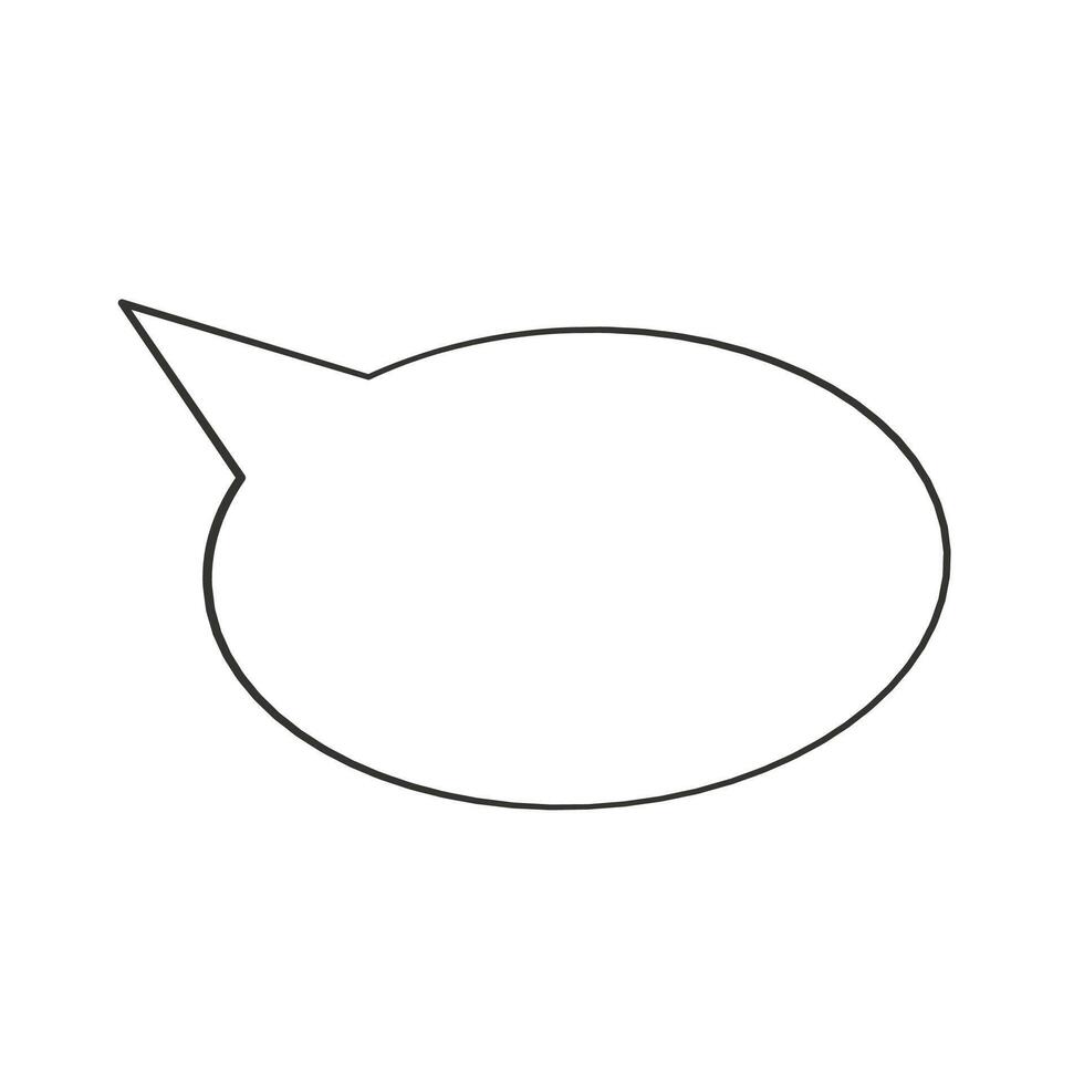 hand drawn speech bubble doodle illustration vector