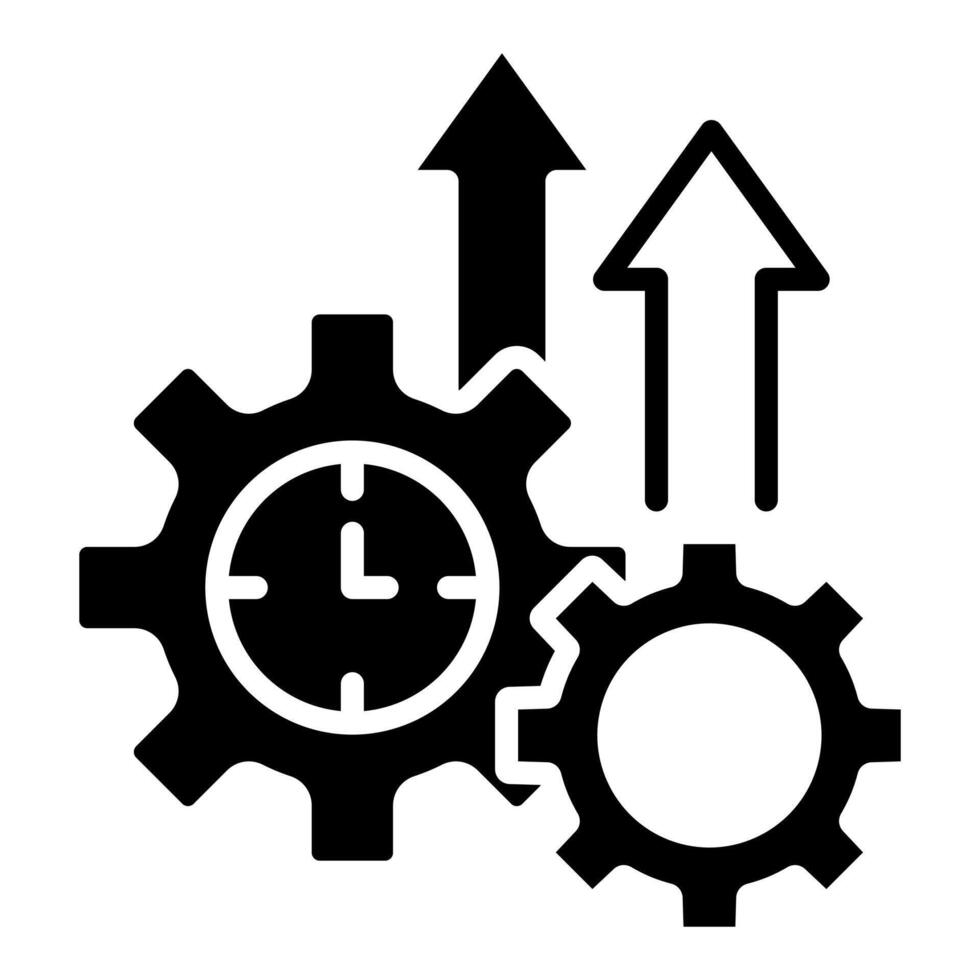 Process Improvement icon line illustration vector