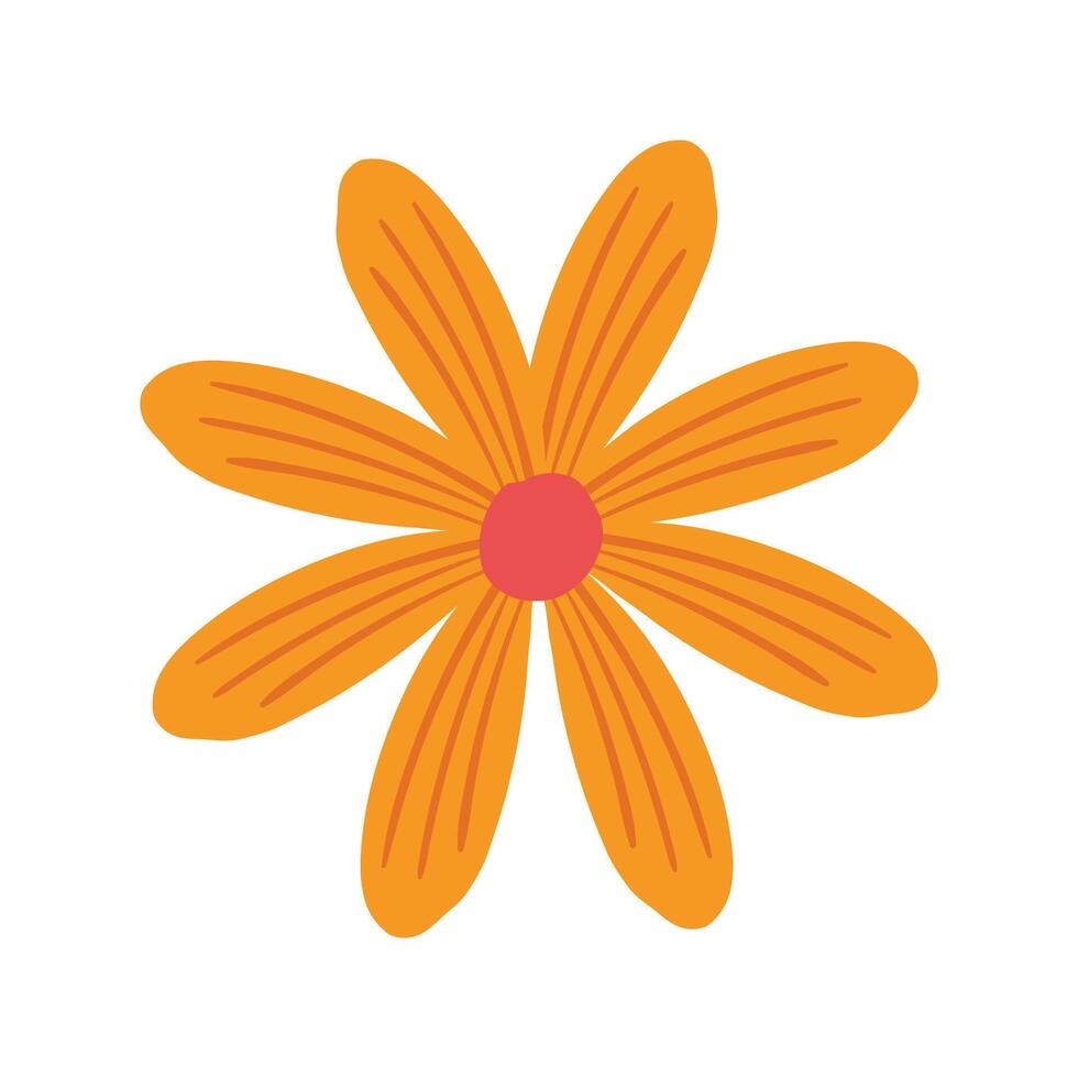Hand drawn spring flower on white background vector