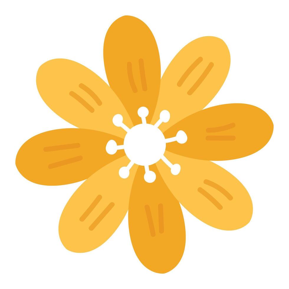 Hand drawn spring flower on white background vector