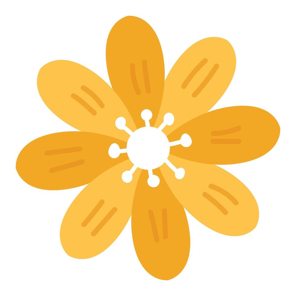 Hand drawn spring flower on white background vector