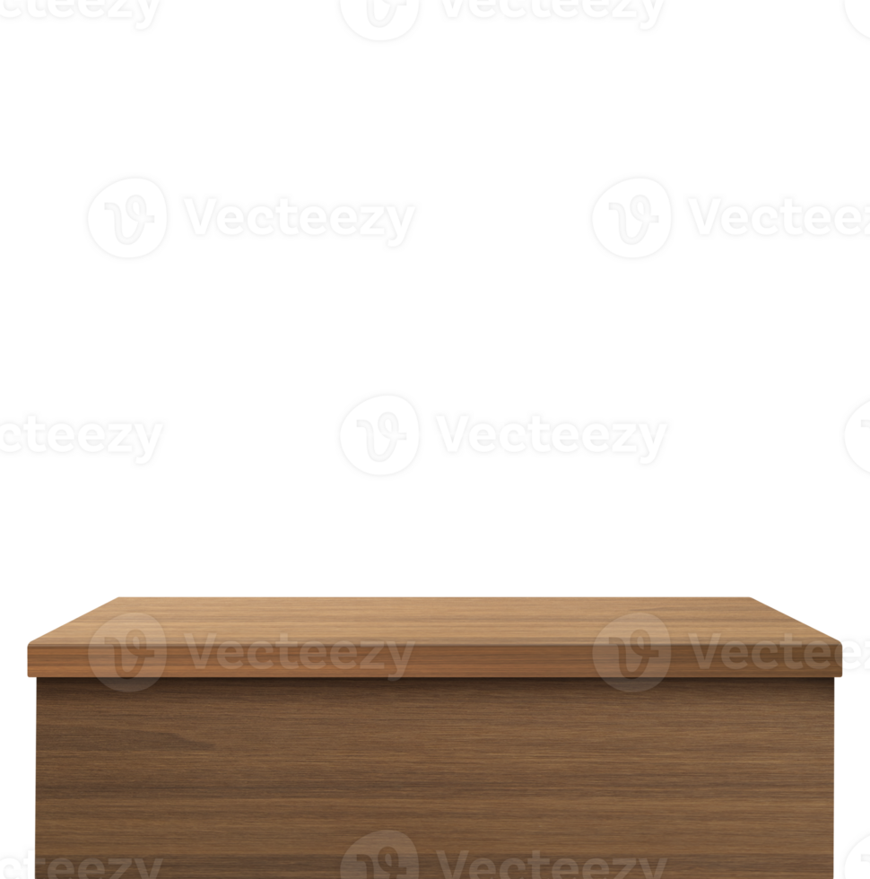 empty wooden table front view isolated transparent png