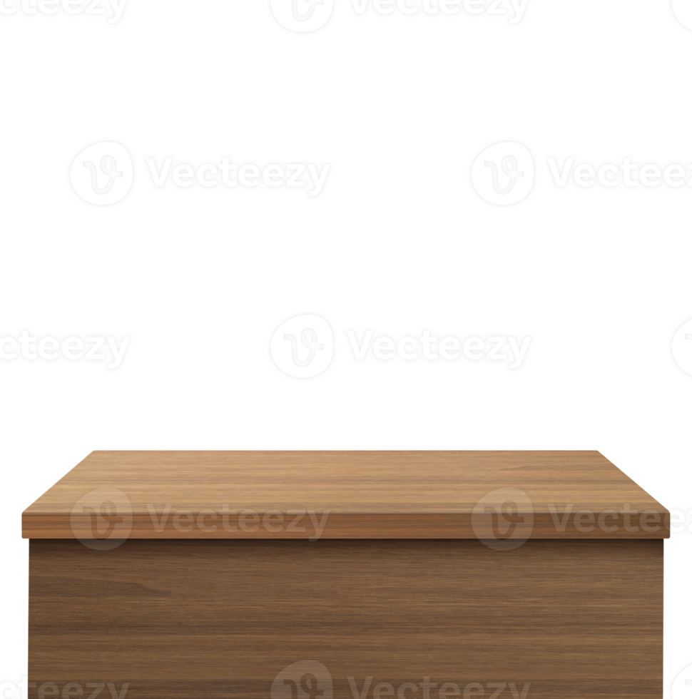 empty wooden table front view isolated transparent png