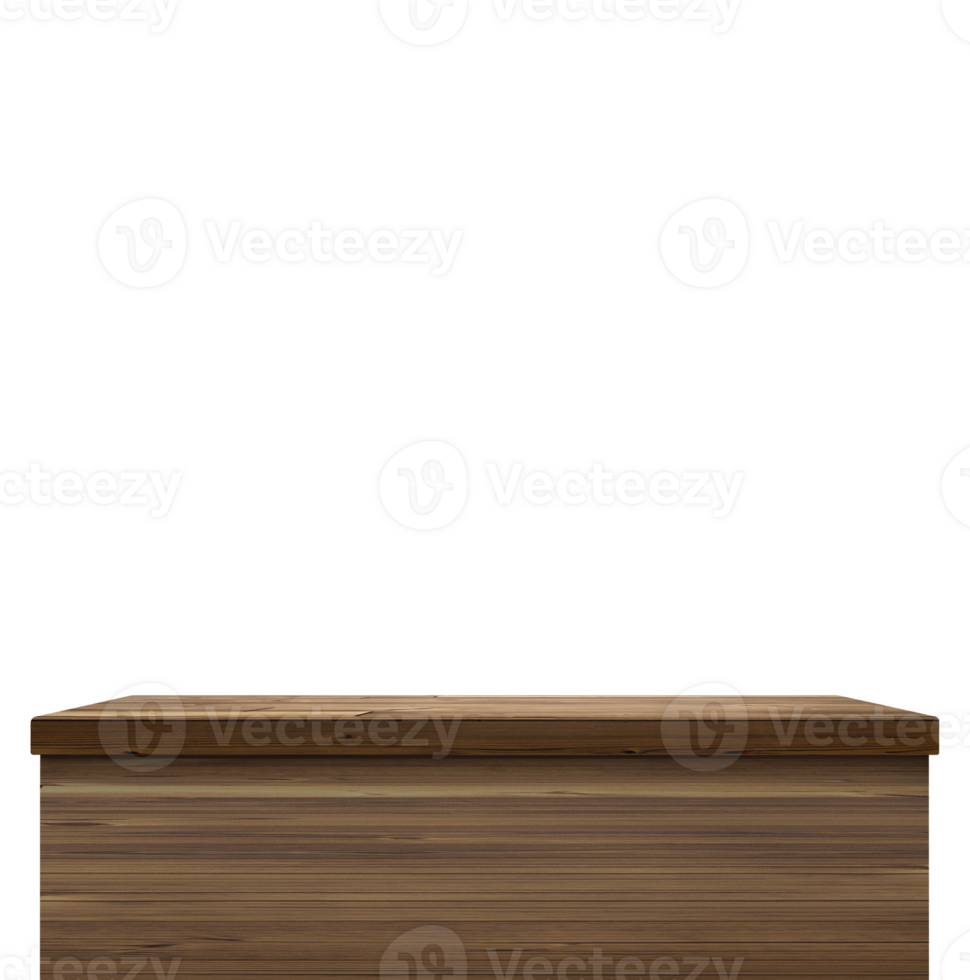 empty wooden table front view isolated transparent png