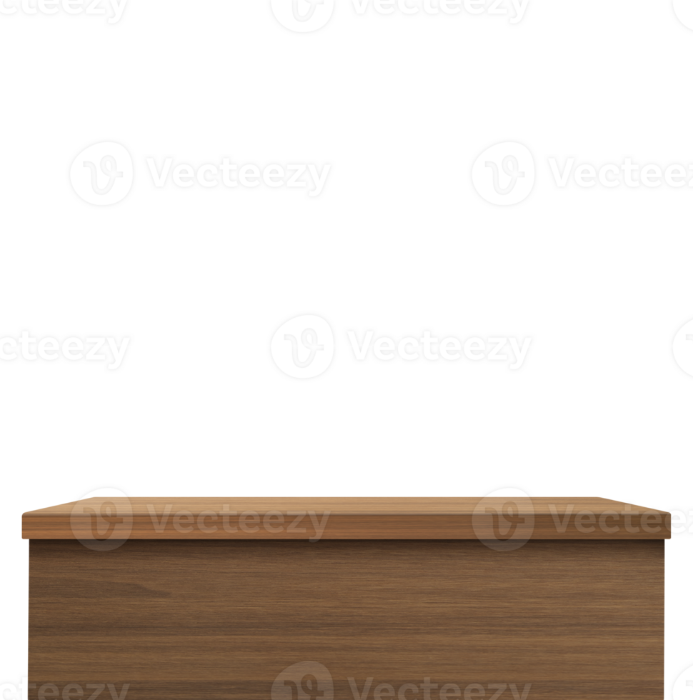 empty wooden table front view isolated transparent png