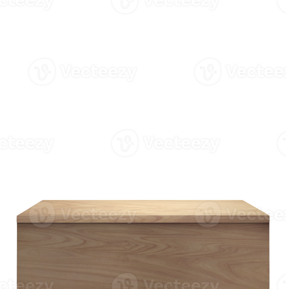 empty wooden table front view isolated transparent png