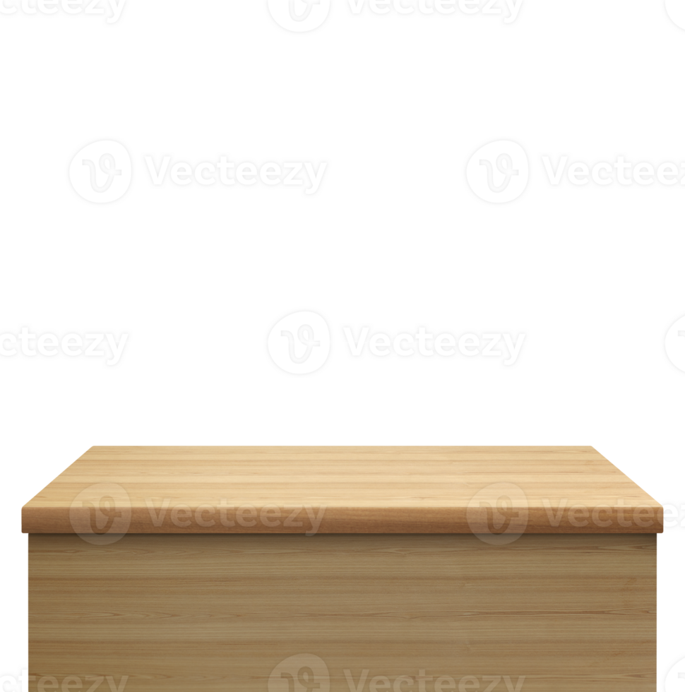 empty wooden table front view isolated transparent png