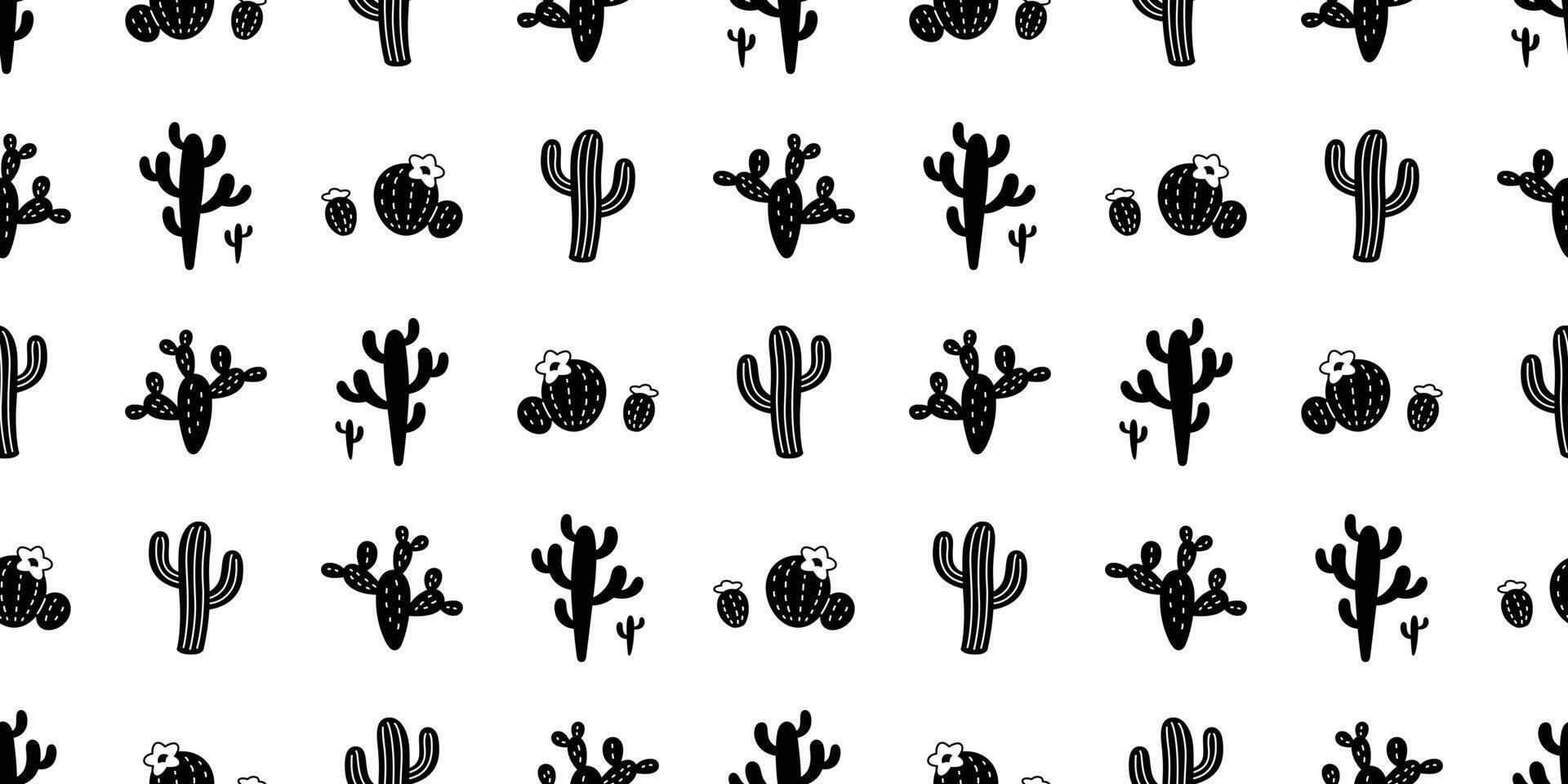 cactus seamless pattern Desert botanica flower plant garden cartoon tile wallpaper doodle repeat background scarf isolated illustration design vector