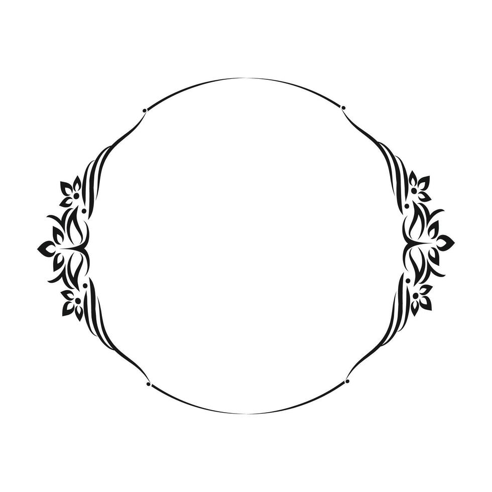 mano dibujado ornamental marco en blanco antecedentes vector