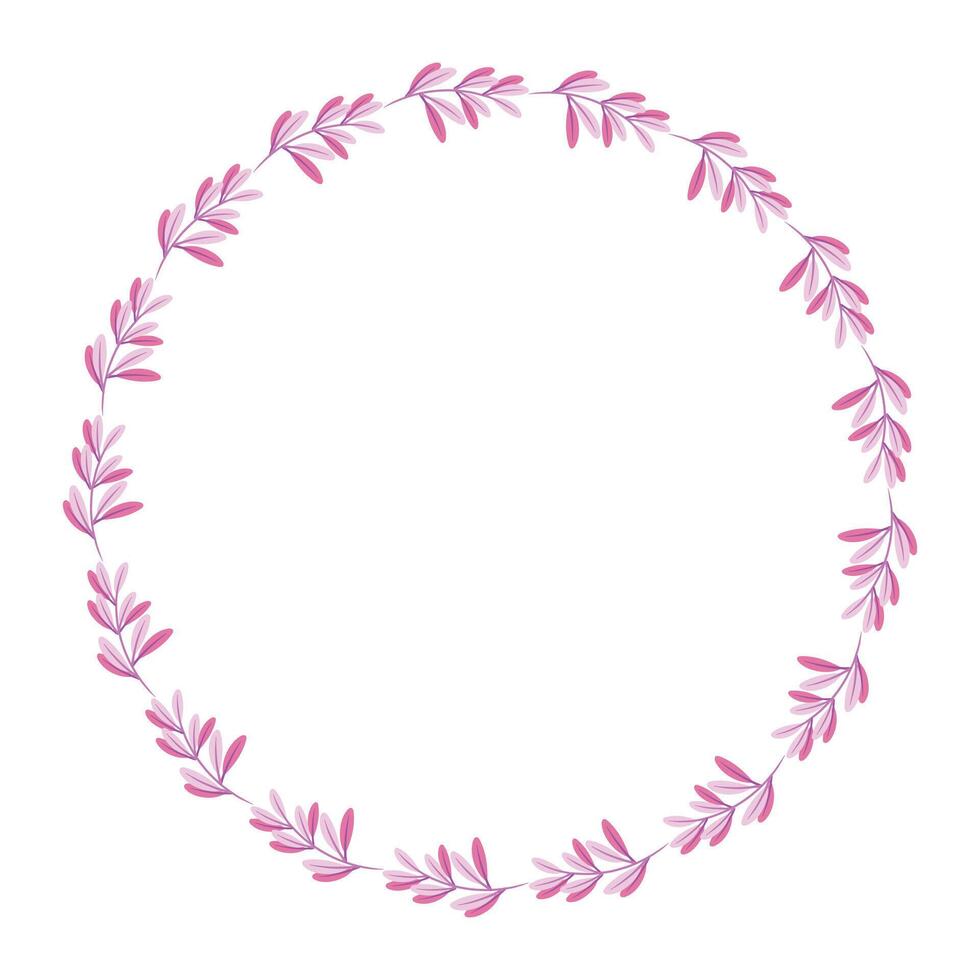 hand drawn spring floral frame on white vector