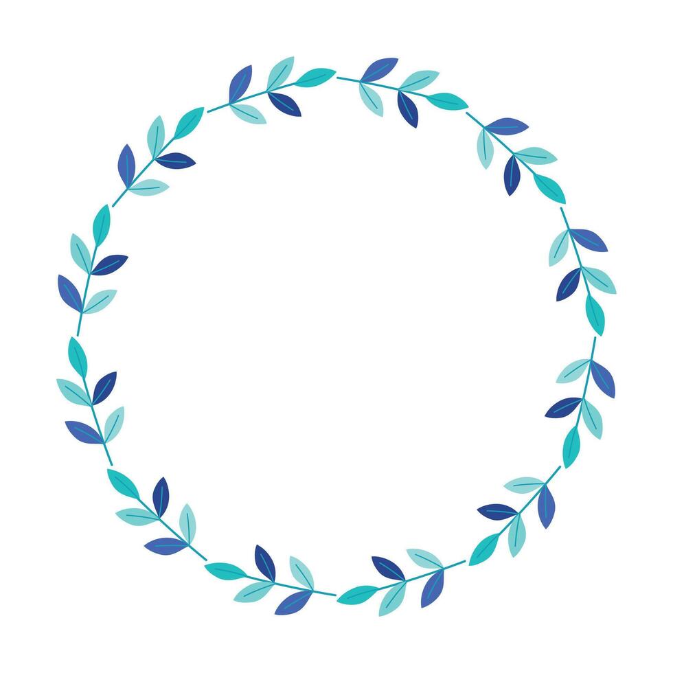 hand drawn spring floral frame on white vector