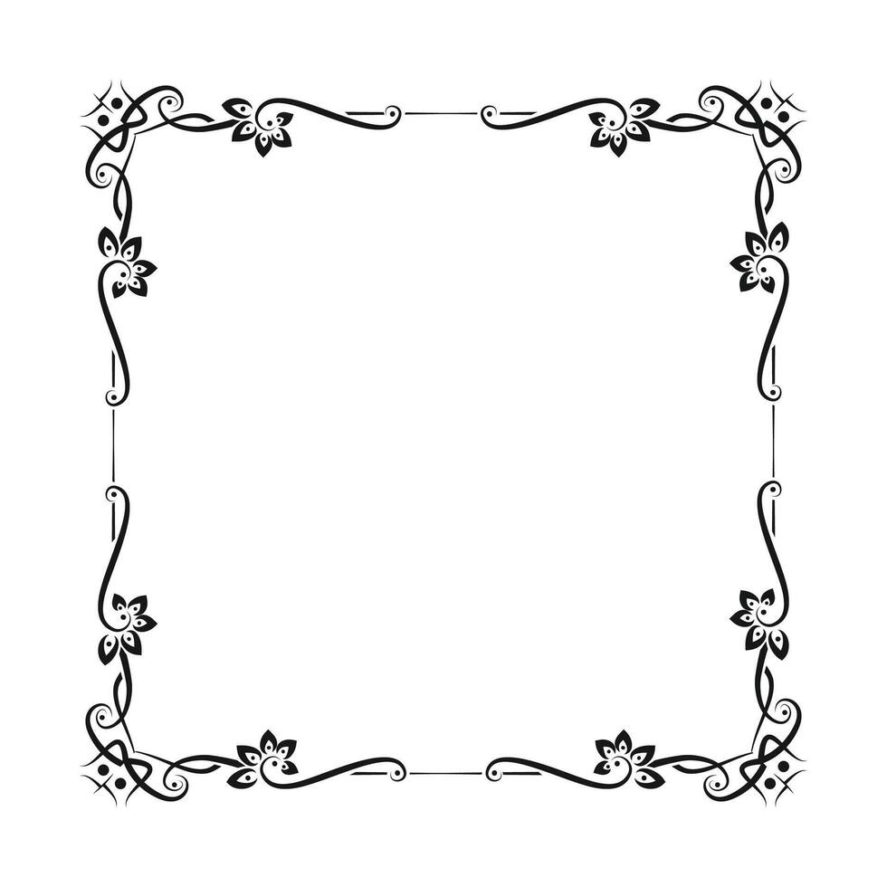 ornamental vintage frame on white background vector