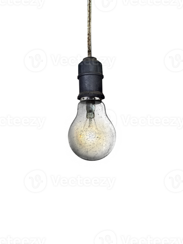 Old light bulb, transparent background png