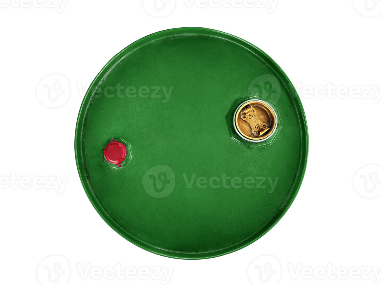 lid on a barrel of oil, Close up and top view, transparent background png