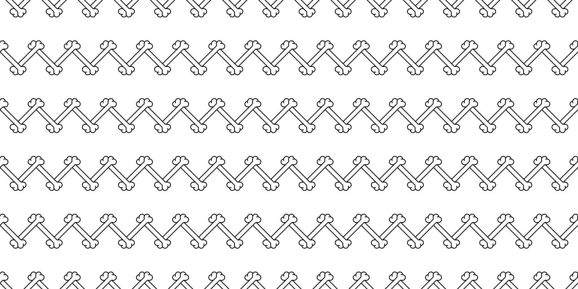 dog bone seamless pattern zigzag footprint french bulldog puppy pet cartoon skeleton halloween ghost tile background repeat wallpaper scarf isolated doodle illustration design vector