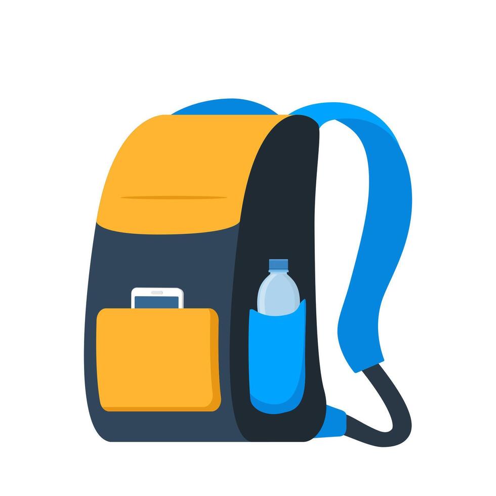 deporte mochila para ciclismo, bicicleta deporte. bolso para gimnasio o viajar. ilustración. vector