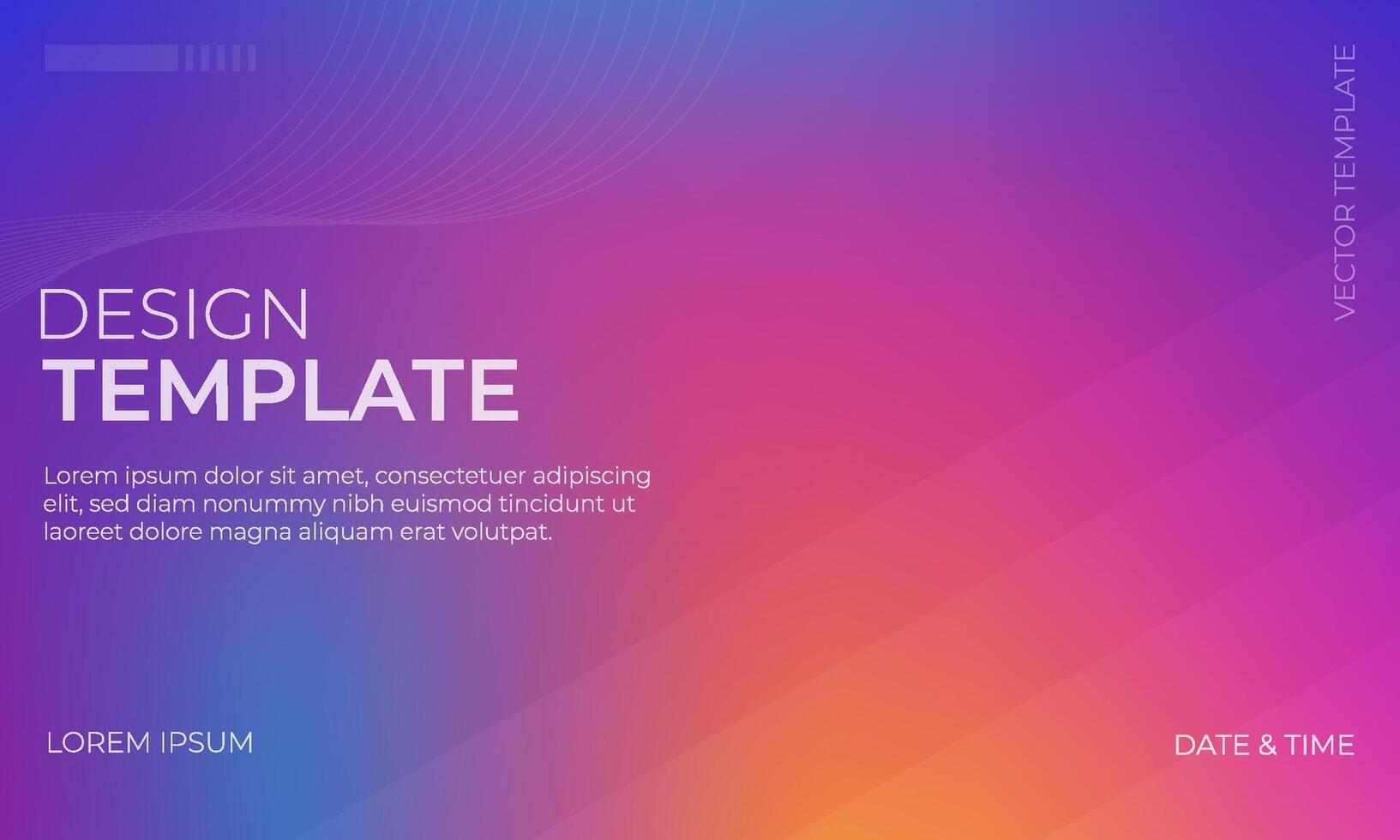 Vivid Blue Orange Magenta Gradient Background Design vector