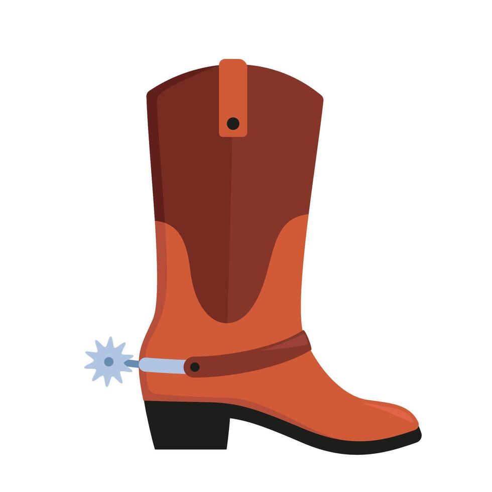 Cowboy boot icon isolated on white background. illustration. vector