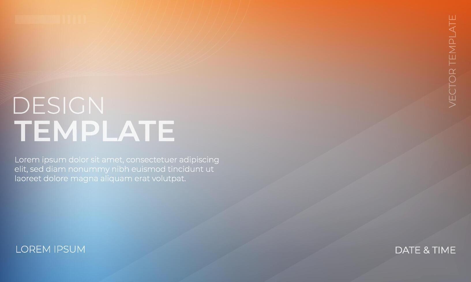 Modern Blue Orange Gray Gradient Background Artwork vector