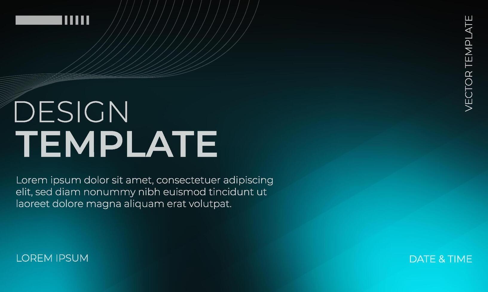 Modern black and cyan gradient background for design vector