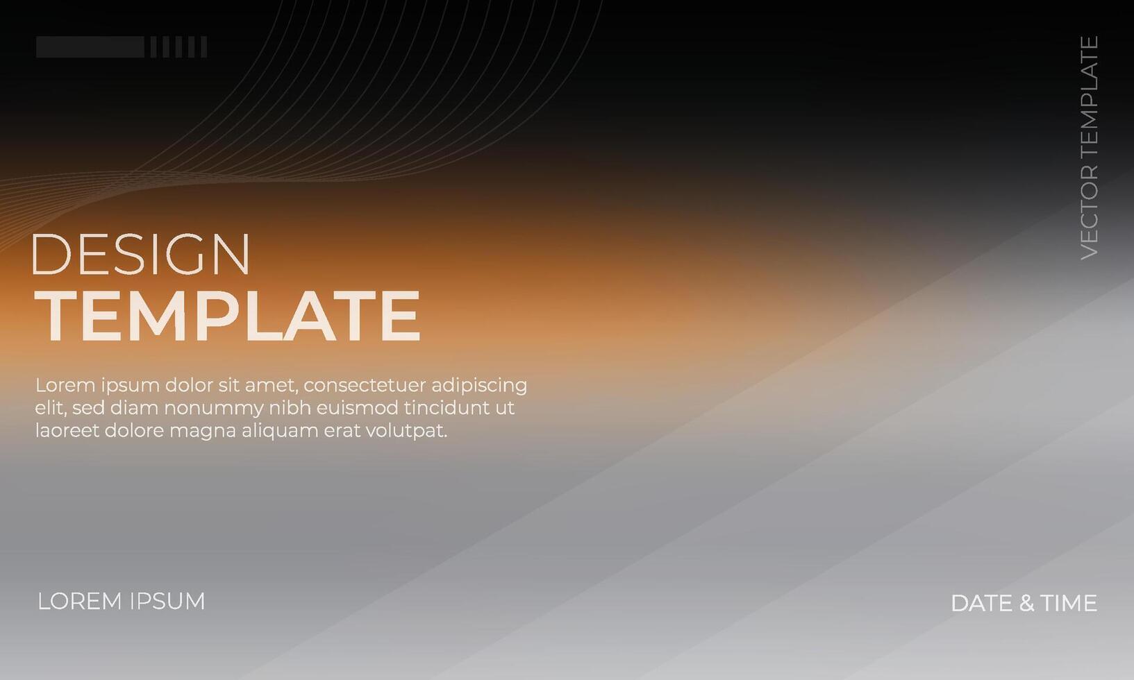Stunning Black Orange Gray Gradient Background Design vector