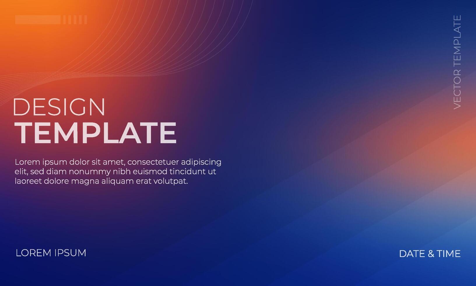 Chic Blue Orange and Navy Gradient Background Illustration vector
