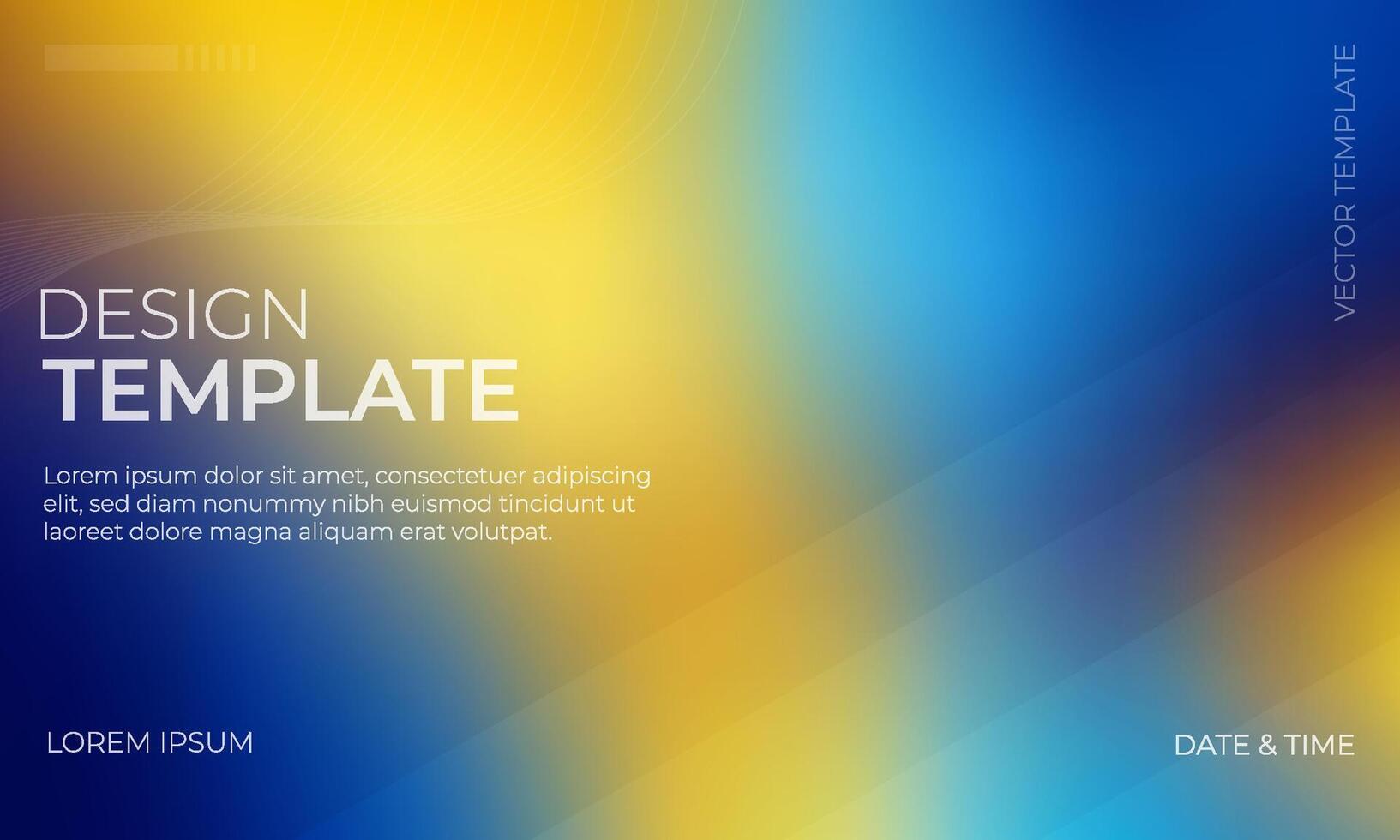 Luxurious Blue Yellow Gold Gradient Background for Graphic Design vector