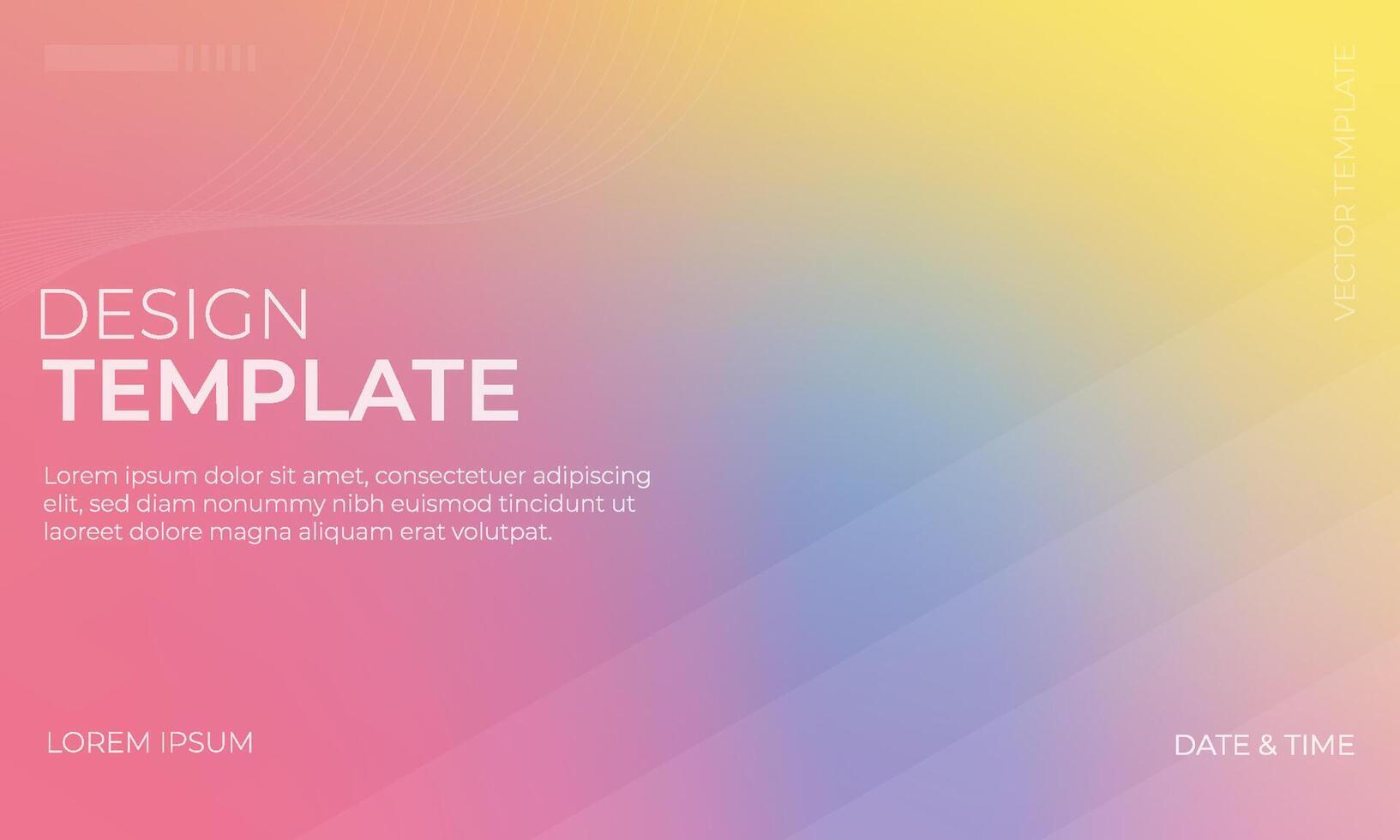 Beautiful Blue Yellow Pink Gradient Background Design vector