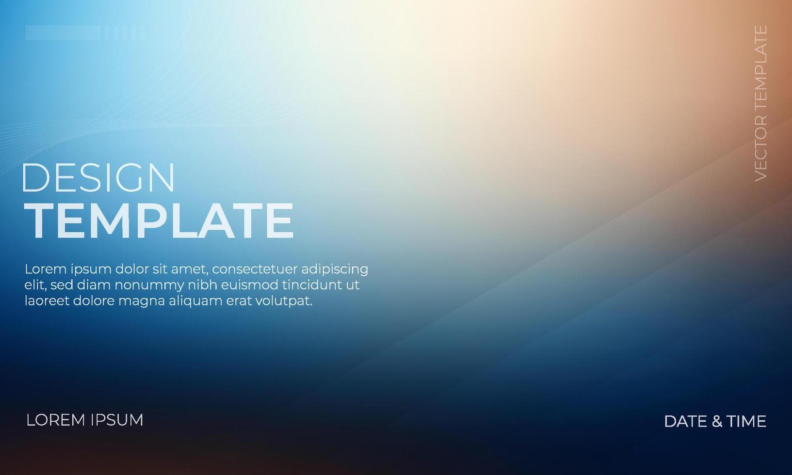 Chic Blue Gray Brown Gradient Background Design vector