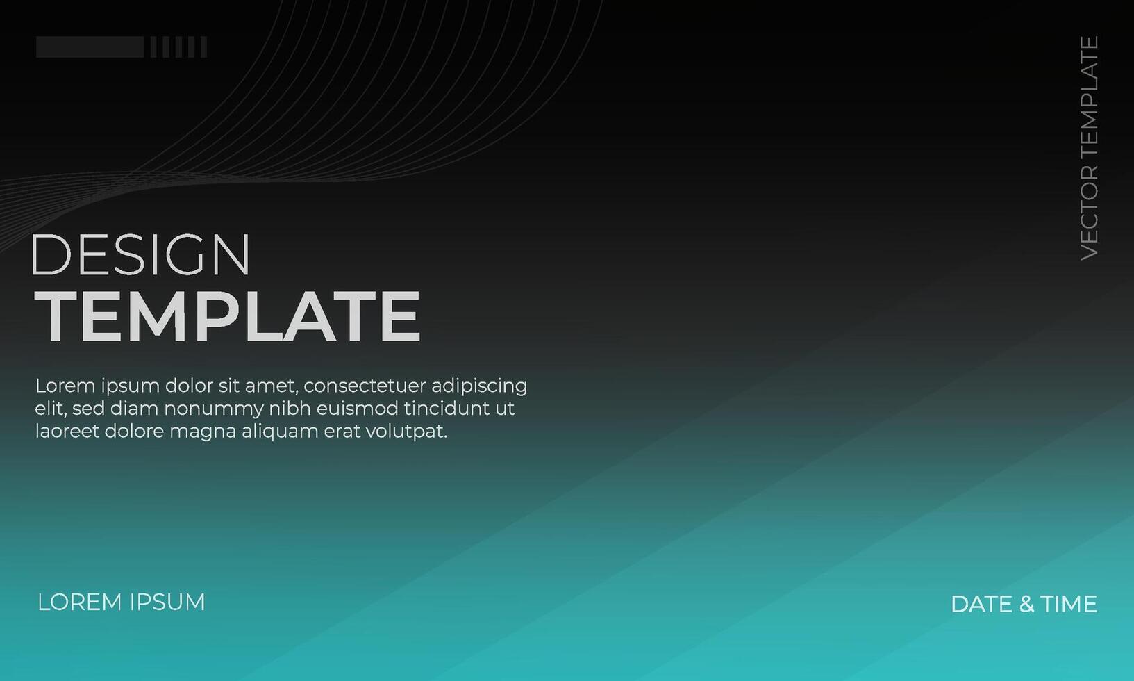 Elegant Black White Turquoise Gradient Background Artwork vector