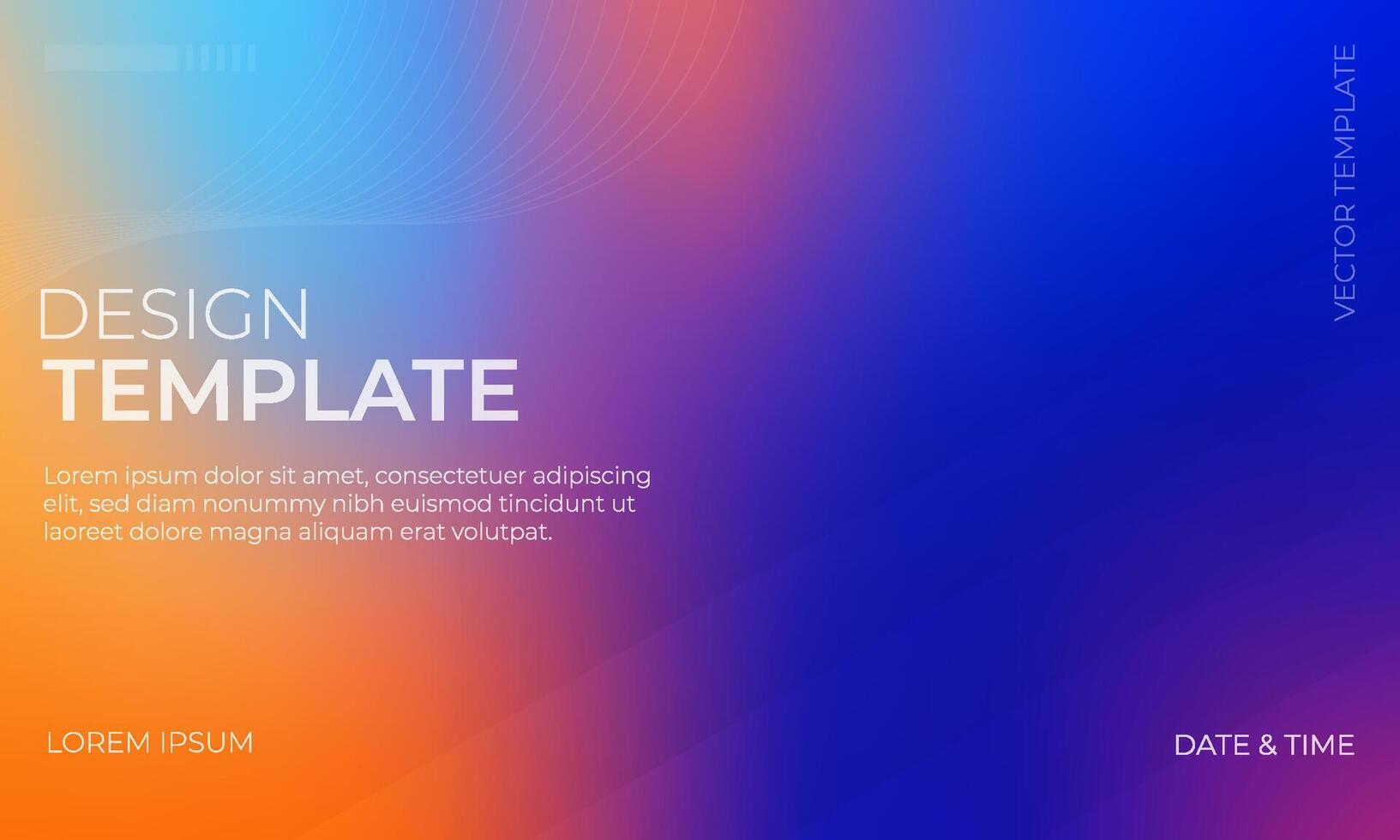 Creative Blue Orange Indigo Gradient Background Imagery vector
