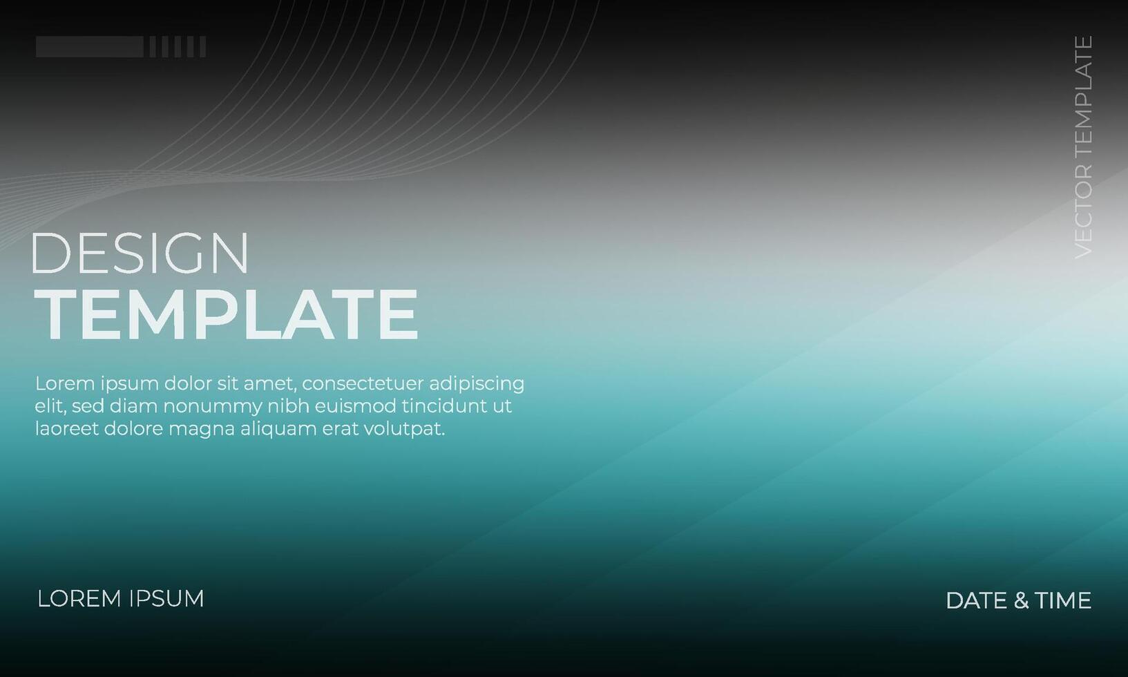 Stylish Black Gray and Turquoise Gradient Background Design vector