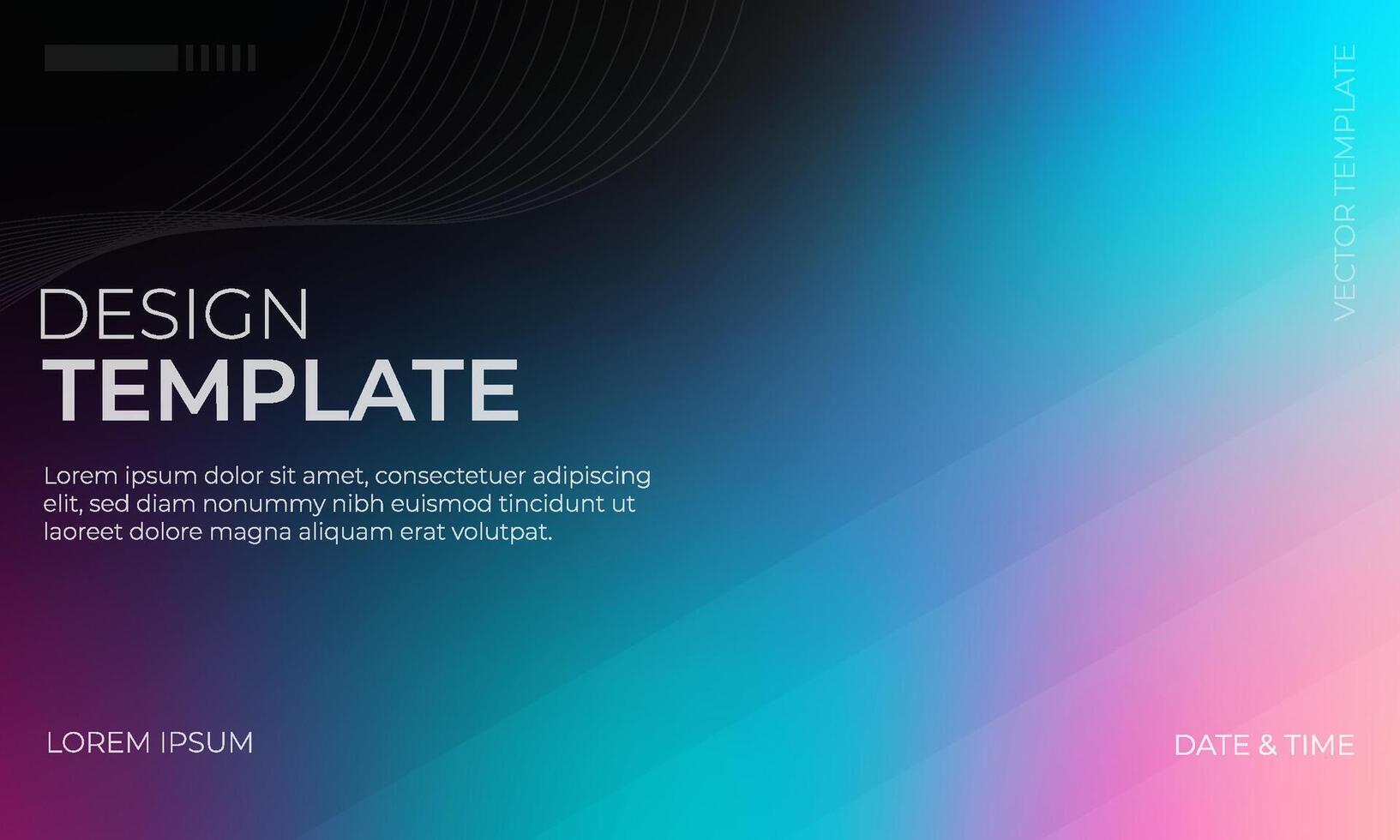 Stunning Black Pink and Teal Gradient Background Design vector