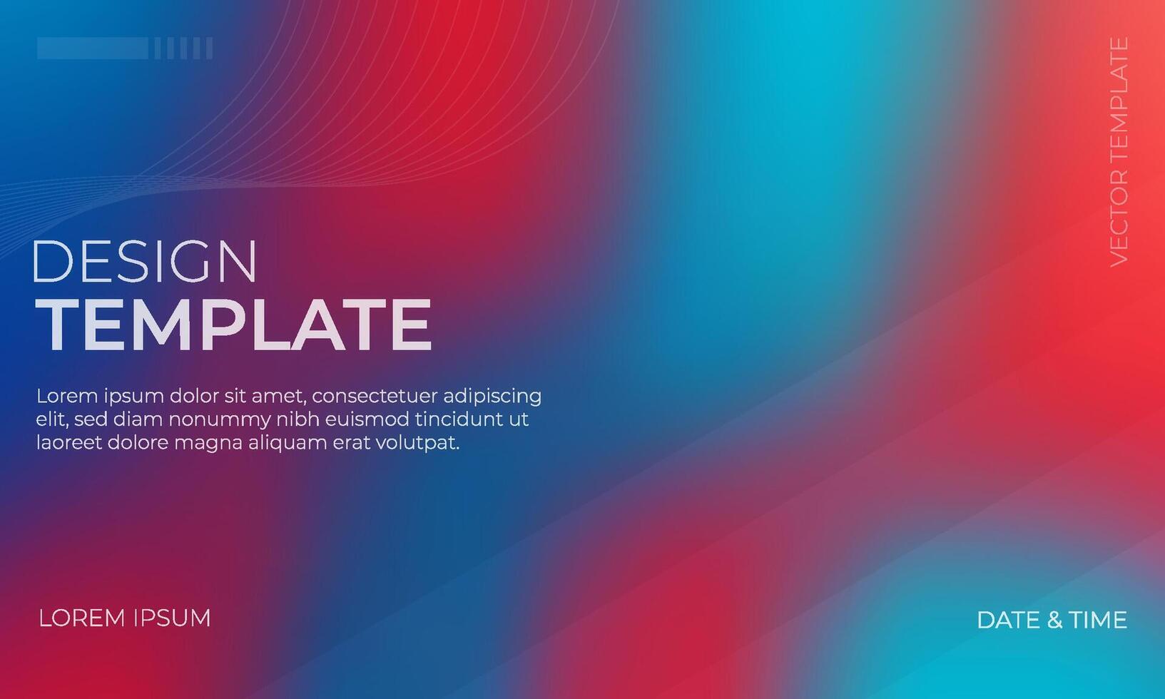 Abstract Waves of Blue Red and Teal in Gradient Background vector
