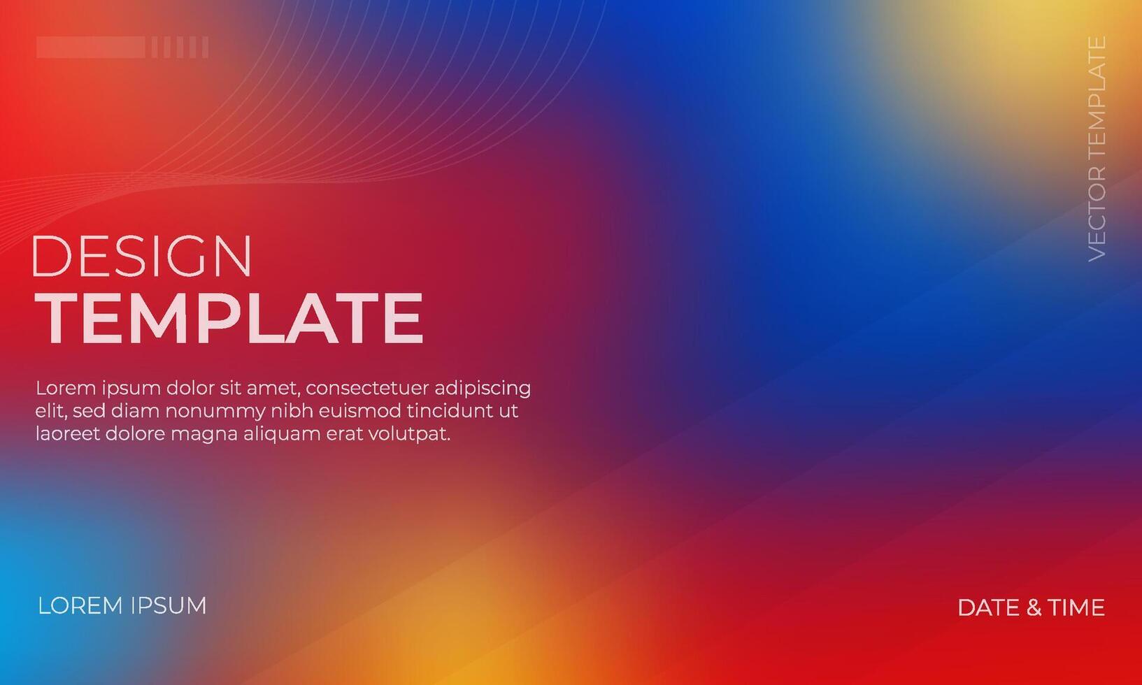 Luxurious Blue Red and Gold Gradient Background Design vector