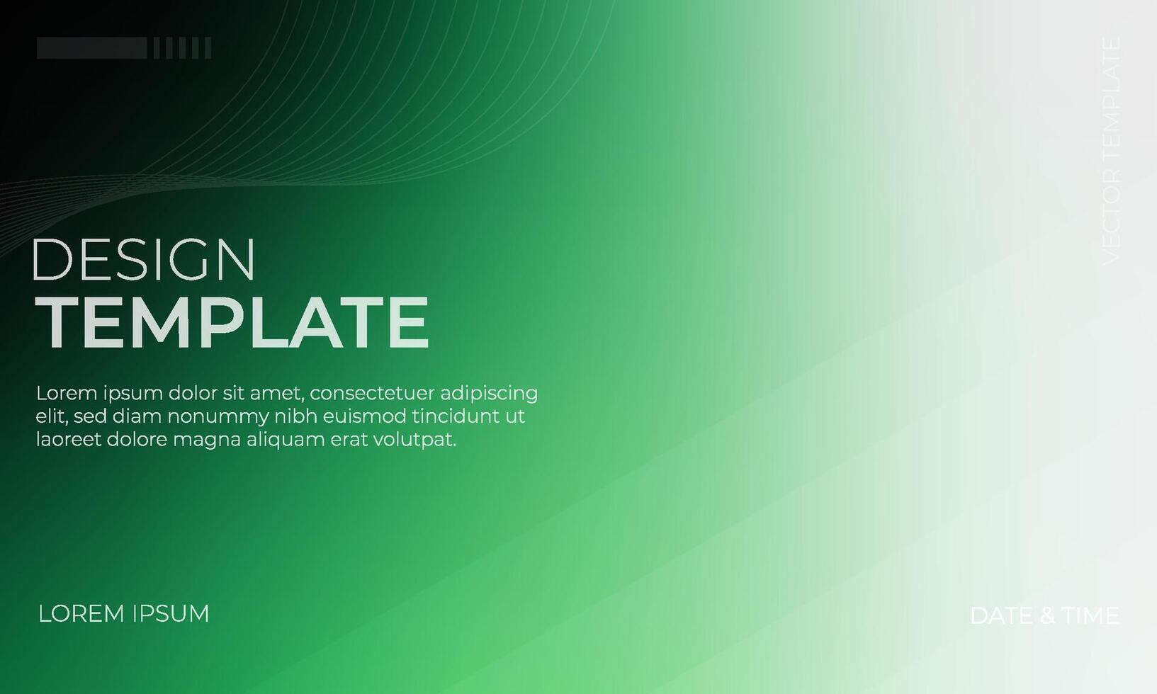 Modern Green Black and White Gradient Background for Minimalist Projects vector