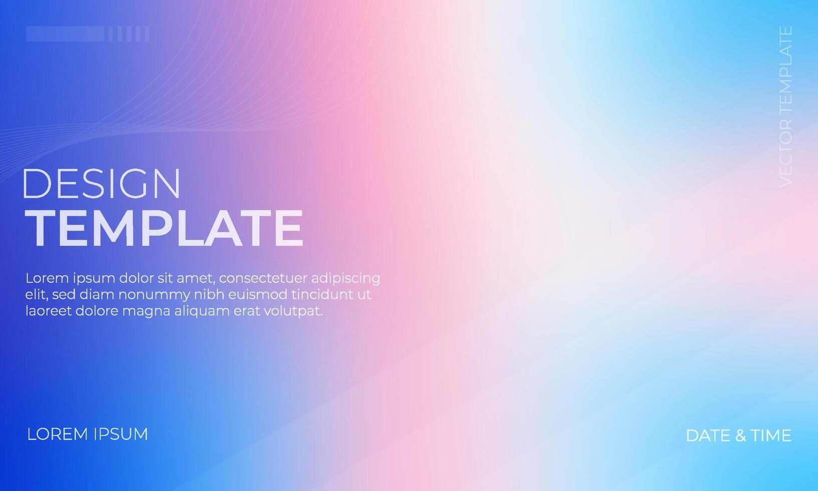 Stylish Blue White and Pink Gradient Wallpaper Design Concept vector